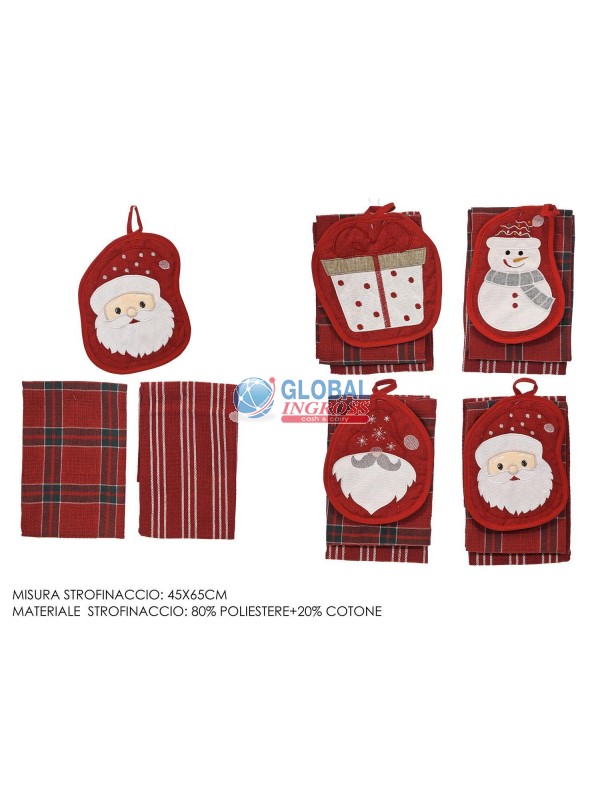 SET CUCINA C/2 STROFINACCI E 1 PRESINA NATALE