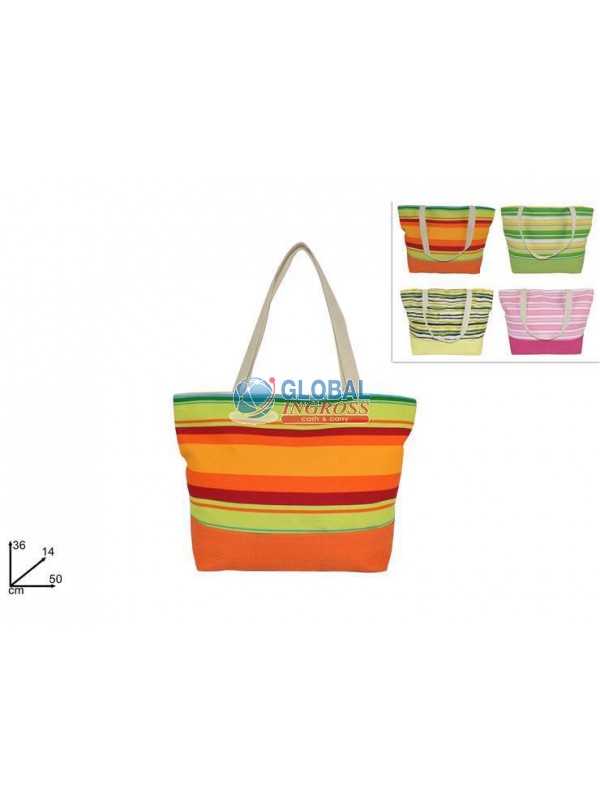 BORSA MARE RIGATA MULTICOLOR
