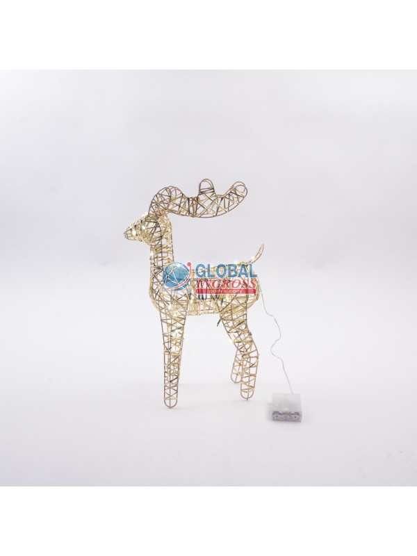 RENNA ORO METALLO 38cm C/30 LUCI