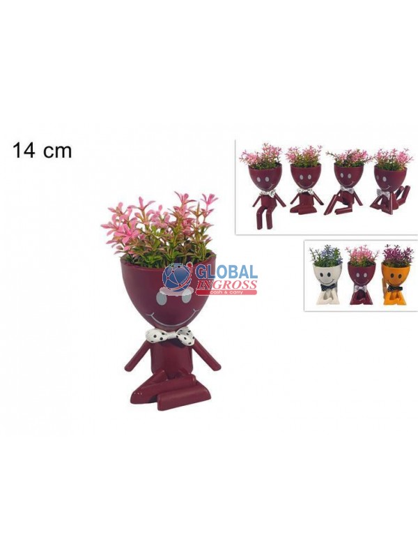 OMINO VASO C/PIANTA ASS.