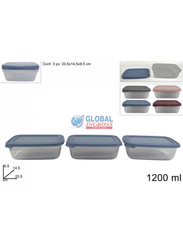 CONTENITORI PLASTICA 1200ml 3pz