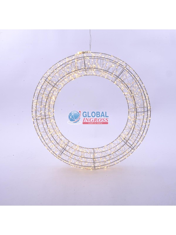 CORONA ORO METALLO 48cmC/1440 LUCI