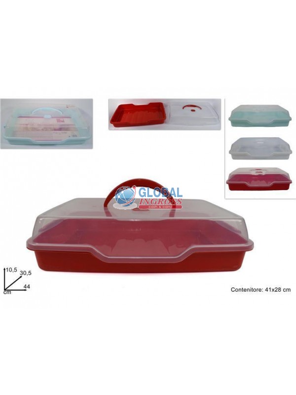 CONTENITORE PORTATORTA 41x28cm RETTANGOLARE