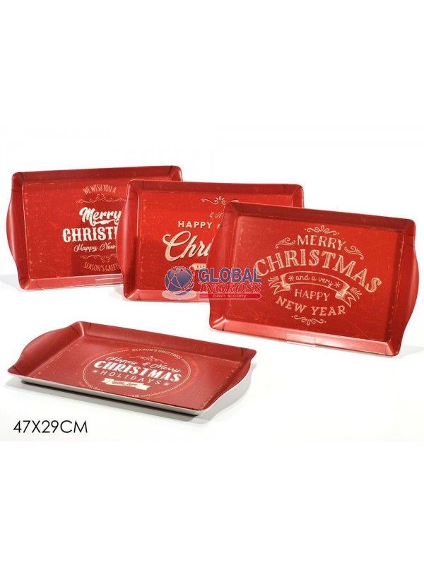 VASSOIO NATALE RETTANGOLARE 47x29cm