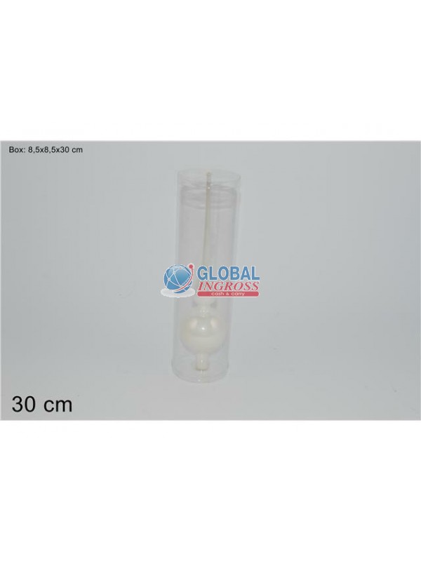 PUNTALE PERLATO BIANCO 30cm