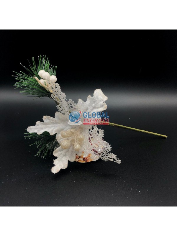 SPILLONE FIORE PETALI RETE BIANCO