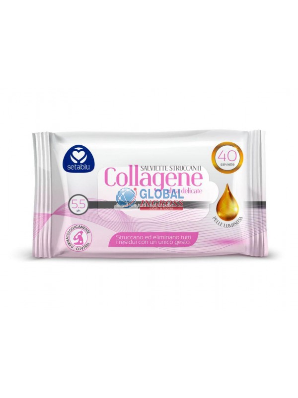 SALVIETTINE STRUCCANTI 40pz COLLAGENE