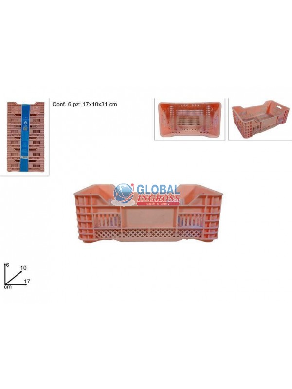 CASSETTINE 6pz ROSA 17x6x10 PORTATUTTO