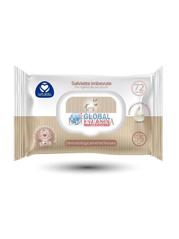 SALVIETTINE BABY LATTE ASINA 72pz