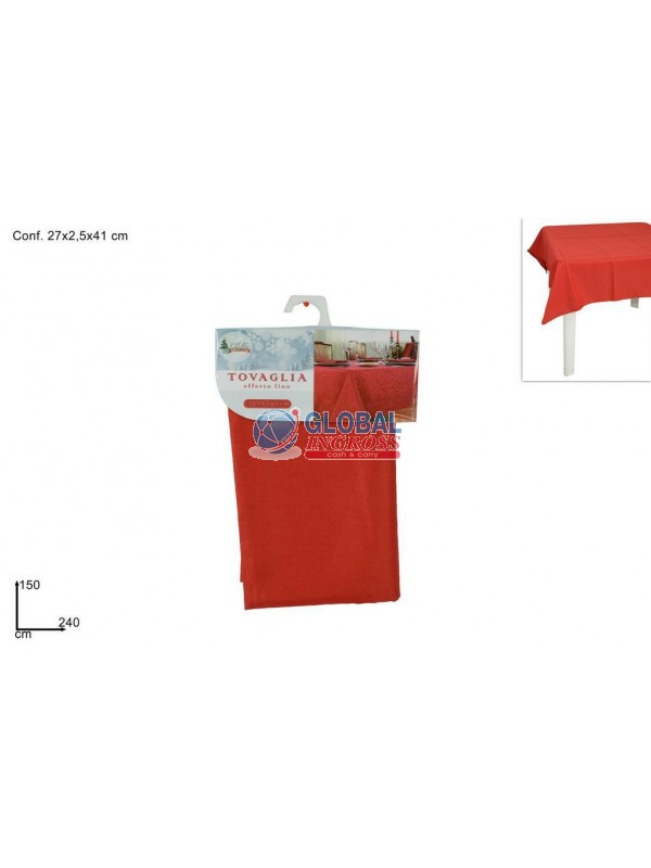 TOVAGLIA ROSSA 150x240 EFFETTO LINO