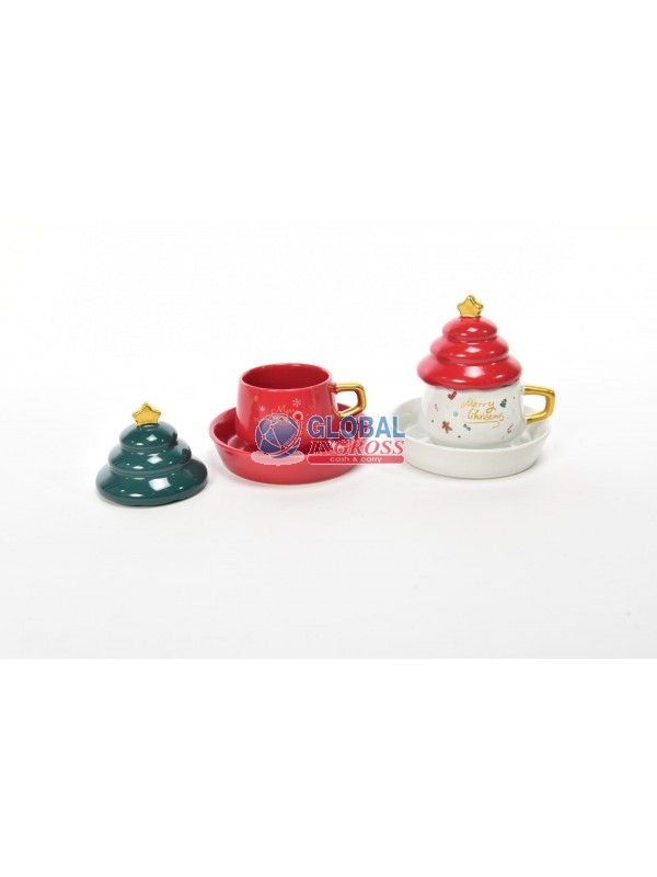 TAZZINA CERAMICA 100ml CON PIATTINO E COPERCHIO