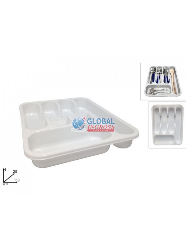 PORTA POSATE PICCOLO 25x33 BIANCO DA CASSETTO