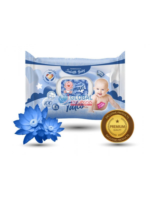 SALVIETTINE BABY TALCO 100pz NEW.