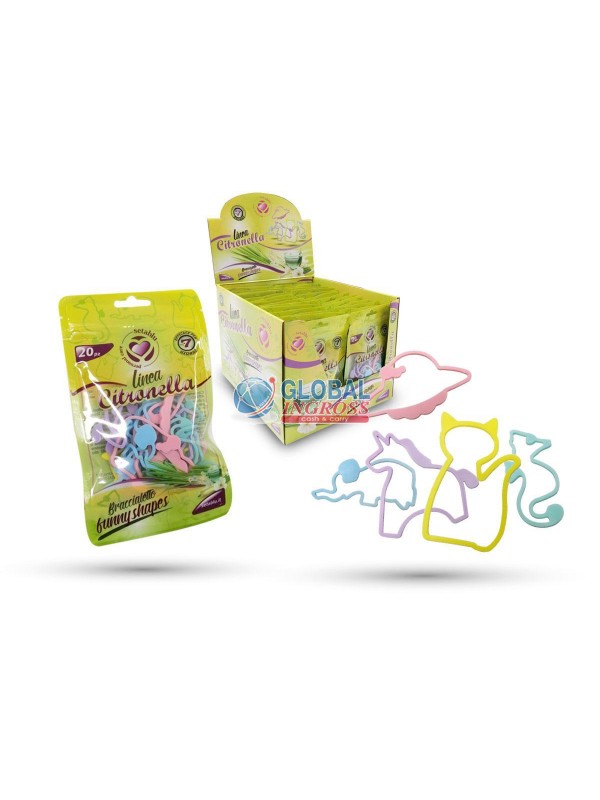 BRACCIALETTI ANTIZANZARE FUNNY 20pz