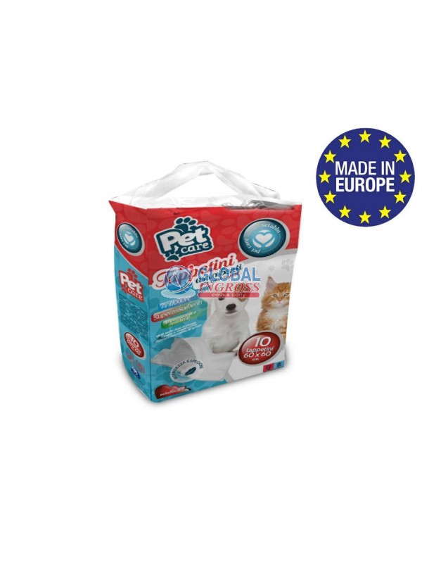 TAPPETINI PET ASSORBENTI 60x60 10pz new