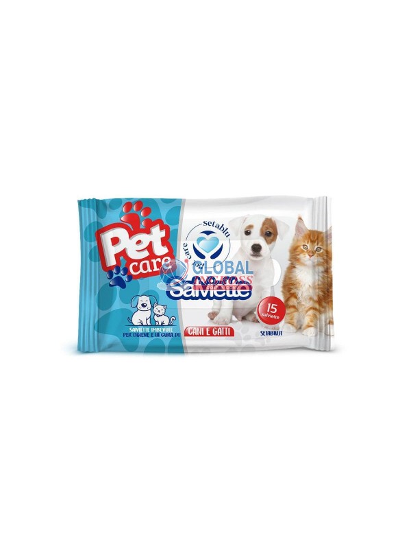 SALVIETTINE PETS 15pz TRAVEL