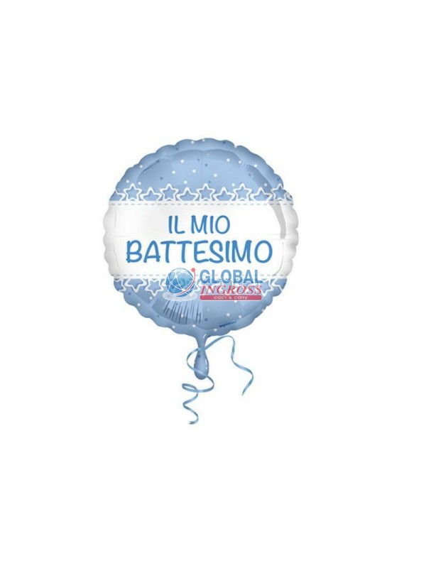 MYLAR 45cm BATTESIMO AZZURRO