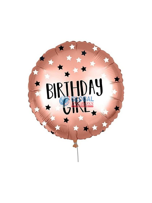 MYLAR 45cm GOLD BIRTHDAY GIRL
