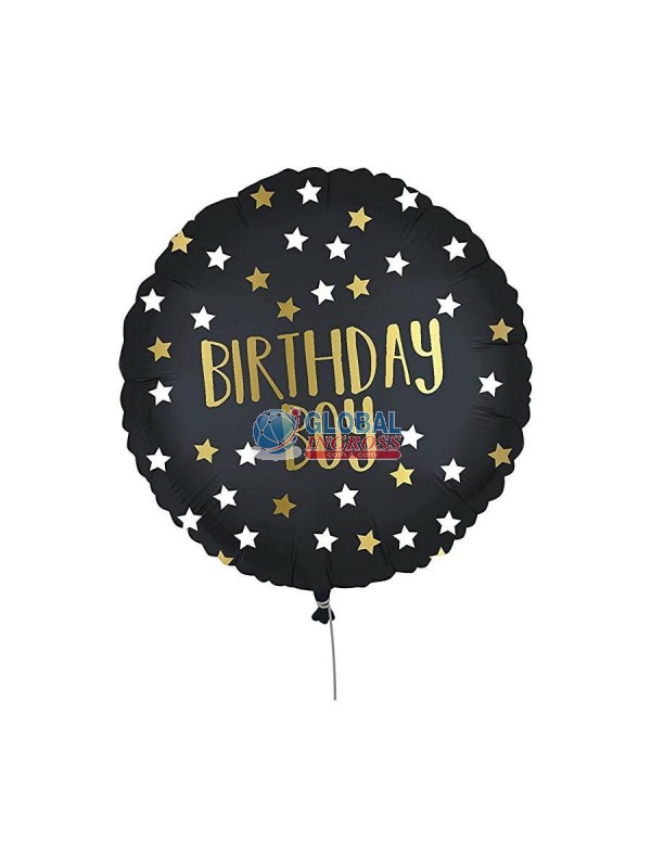 MYLAR 45cm GOLD BIRTHDAY BOY