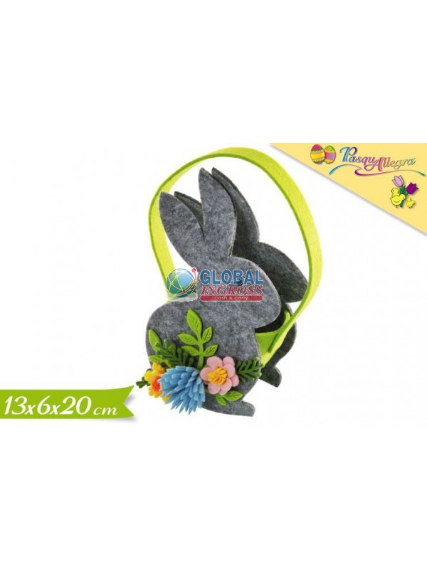 BORSETTA FELTRO CONIGLIO 20cm