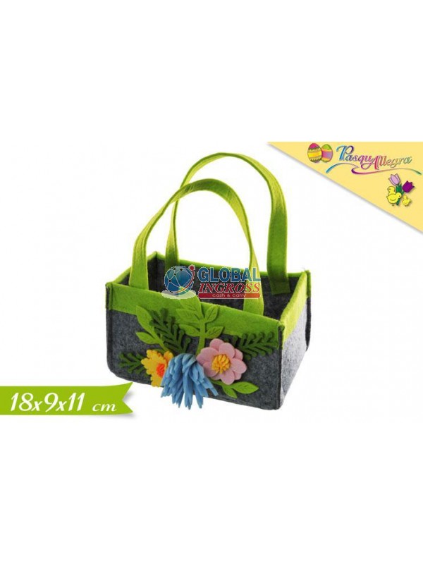 BORSETTA DECORO FLOREALE 18x9x11cm