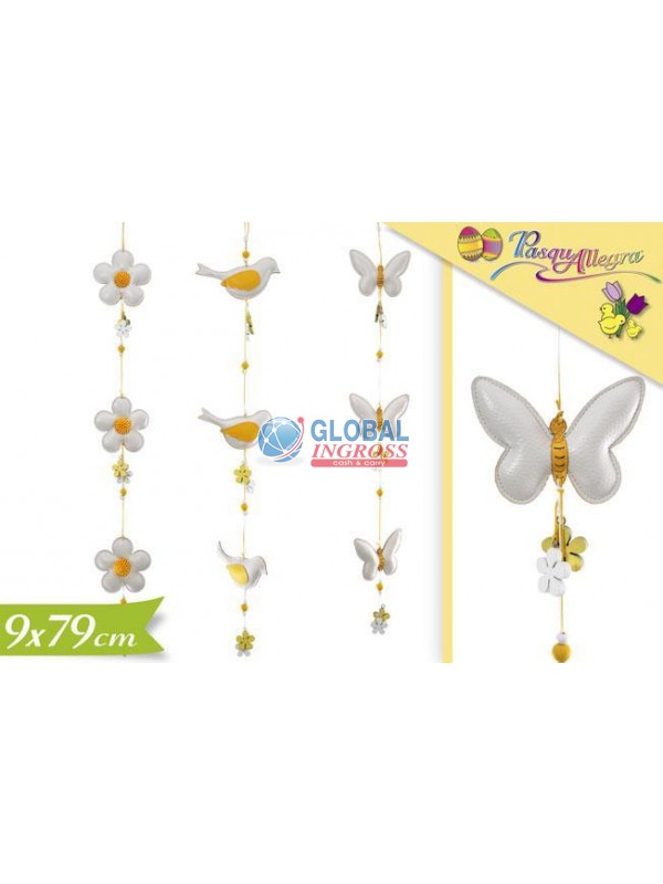 PENDAGLIO 79cm BIANCO GIALLO