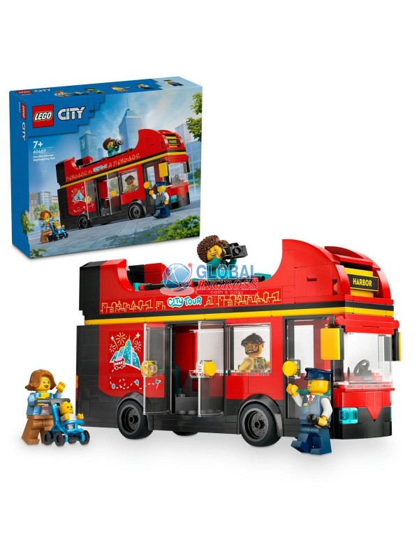 LEGO CITY AUTOBUS TURISTICO ROSSO 2 PIANI
