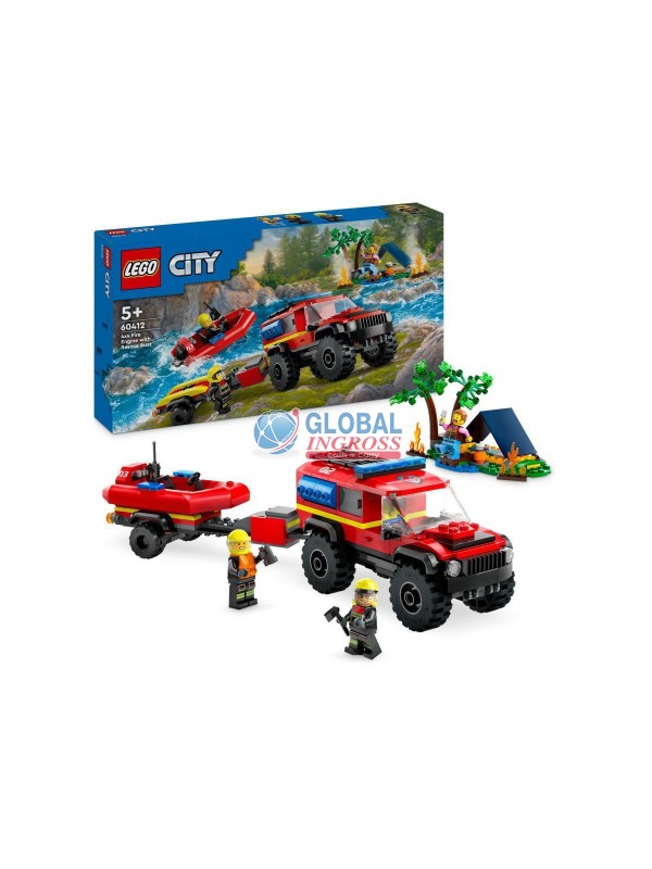 LEGO CITY FUORISTRADA ANTINCENDIO E GOMMONE