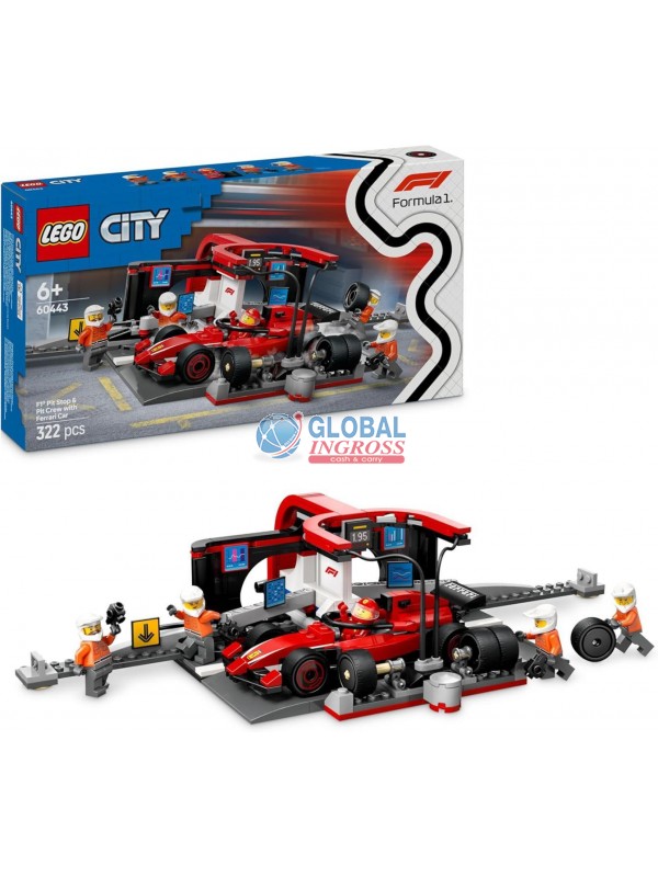 LEGO CITY PIT STOP E MECCANICI FORMULA 1