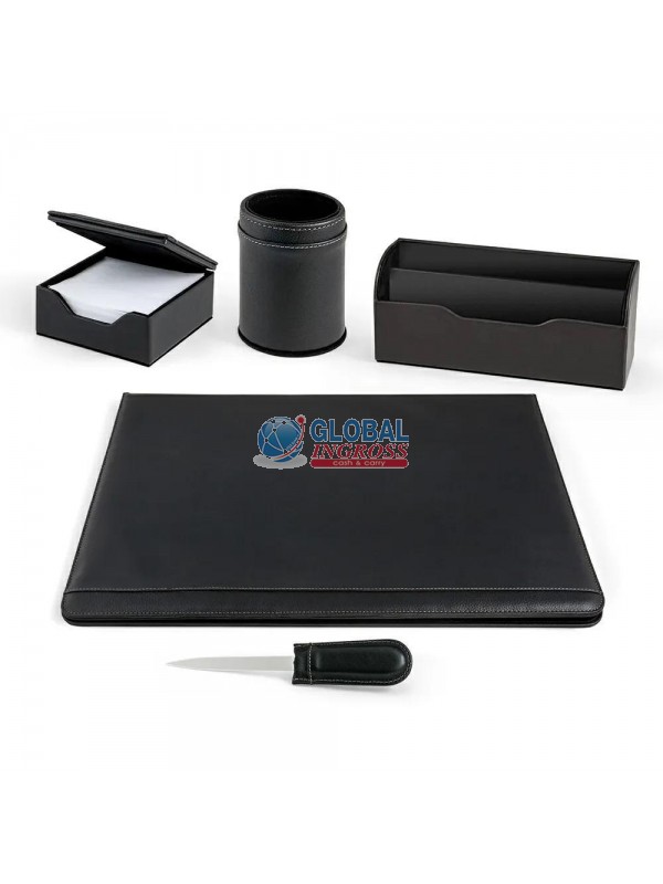SET SCRIVANIA NERO 5pz