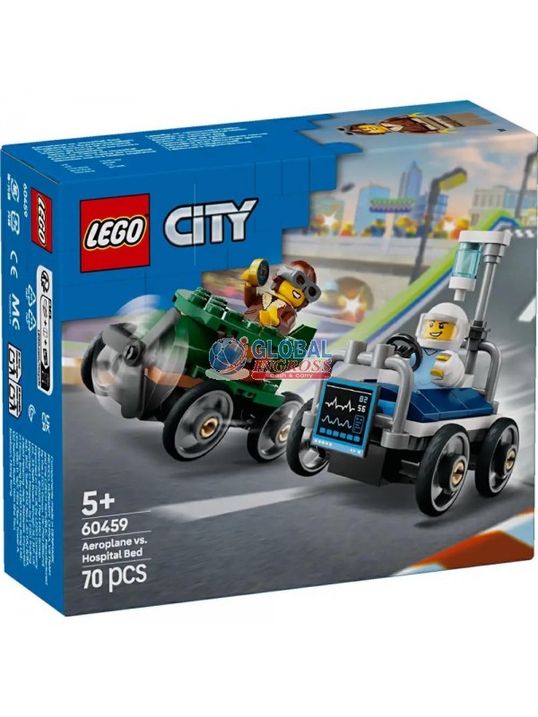 LEGO CITY VEICOLI DA CORSA AEREO vs LETTO D'OSPEDALE