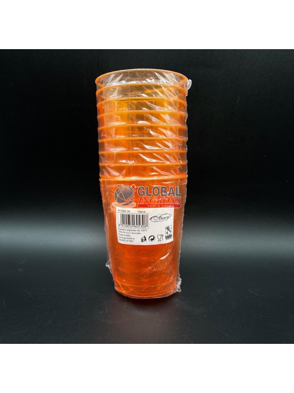 BICCHIERI CRYSTAL ARANCIO PZ10