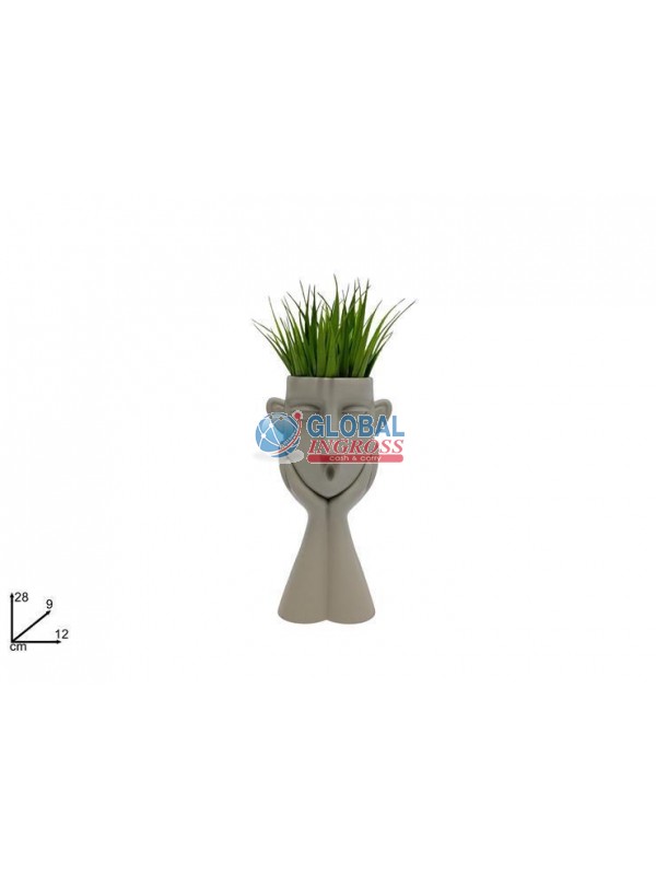 VASO VISO C/MANI C/PIANTA GRASSA