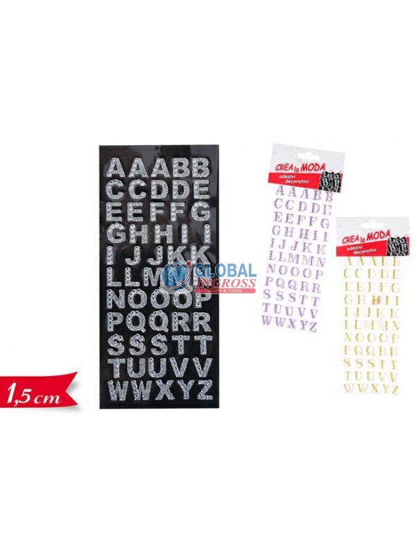STRASS ADESIVI ALFABETO