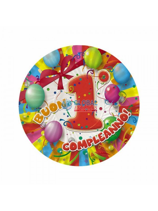 PIATTI BUON 1 COMPLEANNO 10pz.