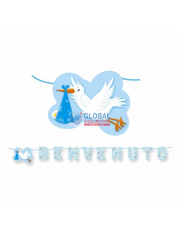 KIT SCRITTA BENVENUTO CICOGNA.6mt