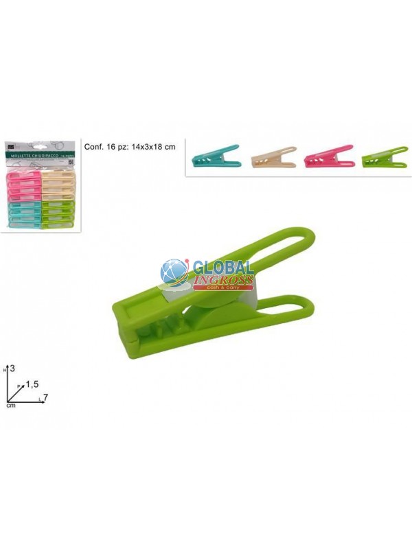 MOLLETTE 16pz COLORATE CHIUDIPACCO