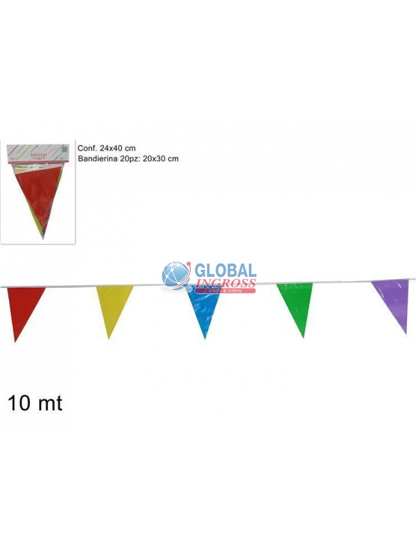 FESTONE BANDIERINE COLORATE 10mt
