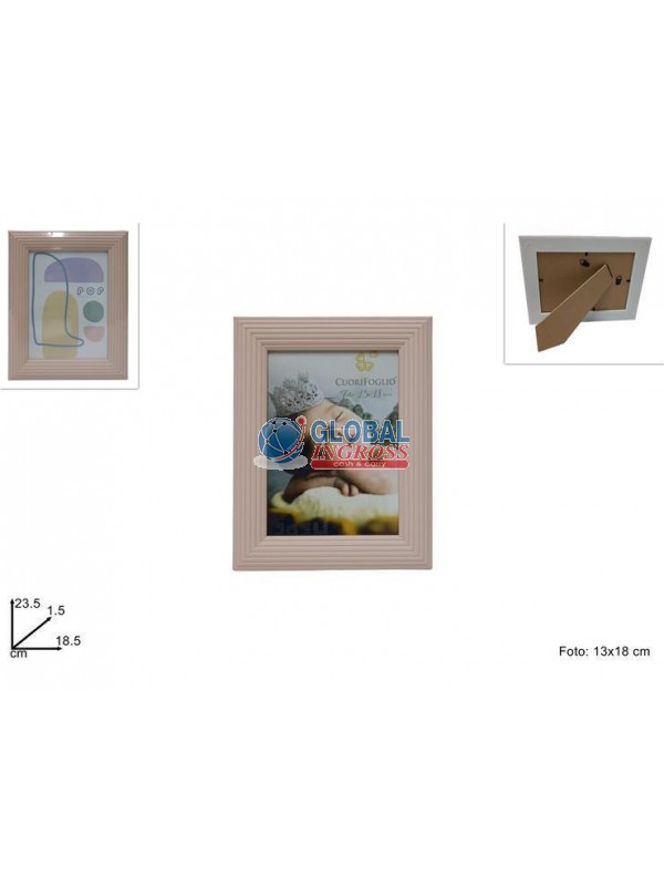 CORNICE LEGNO ROSA 13x18