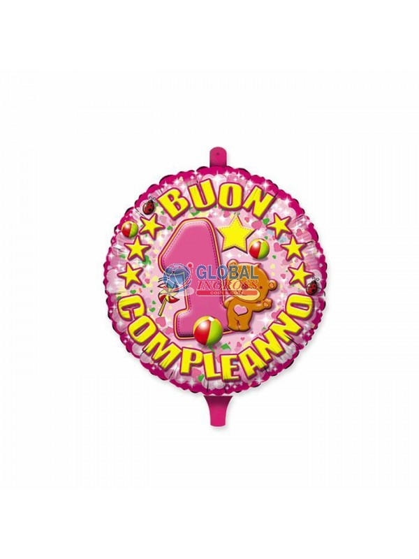 MYLAR 45cm 1 ANNO ROSA TOYS.