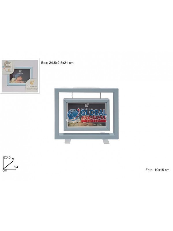PORTAFOTO PENDENTE PER FOTO 10x15 CELESTE