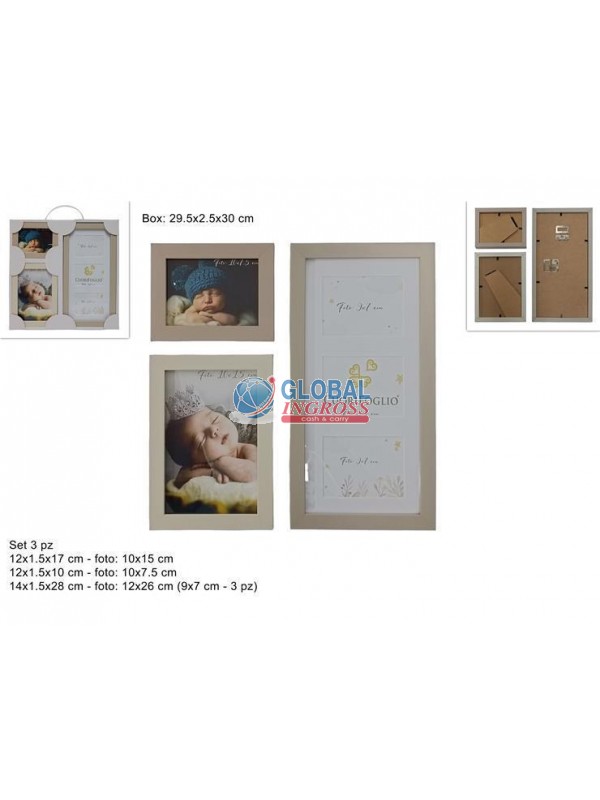 CORNICE LEGNO SET 3pz