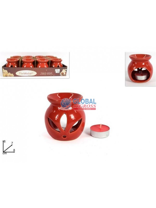 P/T-LIGHT C/CERA PROFUMATA ROSSO