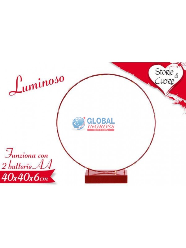 CERCHIO LUMINOSO ROSSO 40cm