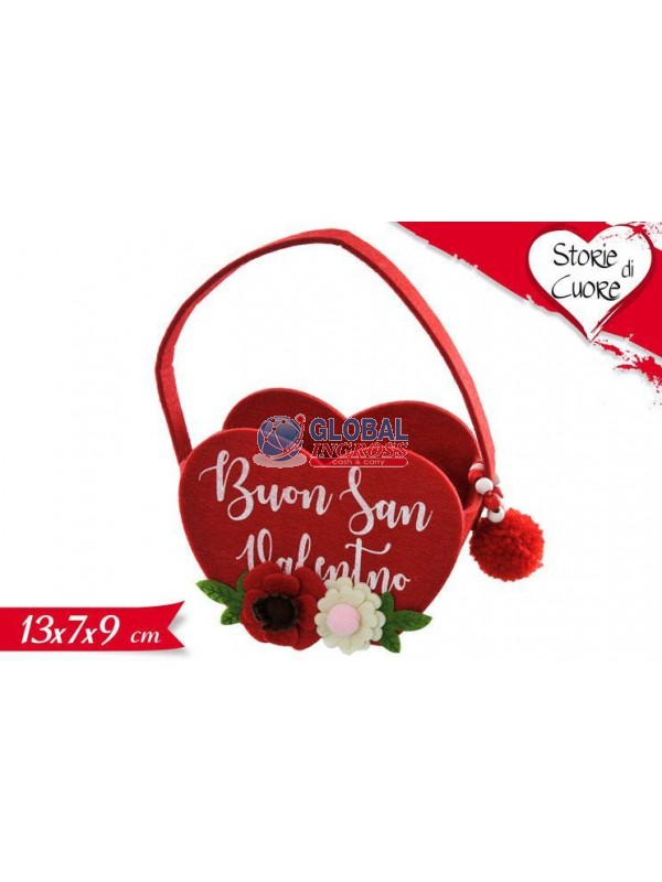 BORSETTA LOVE FELTRO 13cm