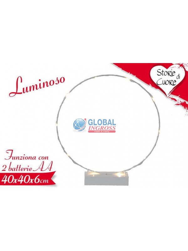CERCHIO LUMINOSO BIANCO40cm