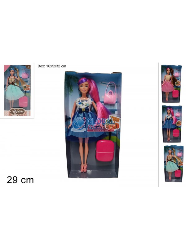 BAMBOLA C/ACCESSORI VIAGGIO