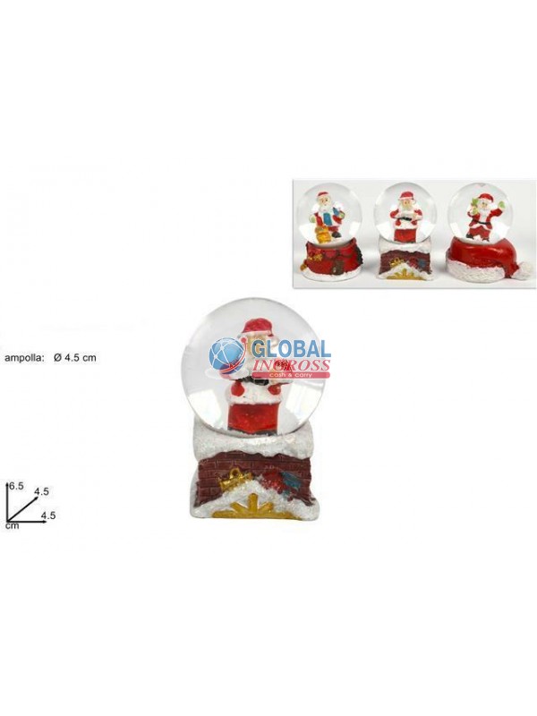 AMPOLLA C/BABBO NATALE 4,5cm