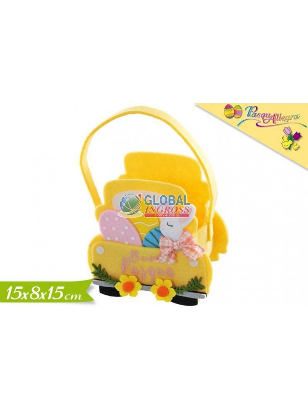 BORSETTA AUTO C/CONIGLIETTO 15x15