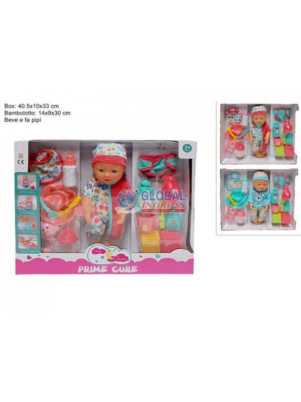 BAMBOLOTTO 30cm BEVE E FA PIPI'